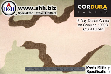 Three Day Desert Camo on 1000 Denier Nylon CORDURA&reg; Fabric