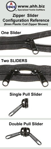 Build-a-Zipper&trade; YKK&reg; 10mm Vislon&reg; Sport - NO End Stops is available in these colors